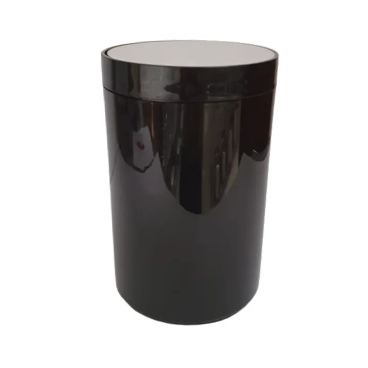 3 Piece Bathroom Set Luxurious Black with Silver Lid 5L SGN2339