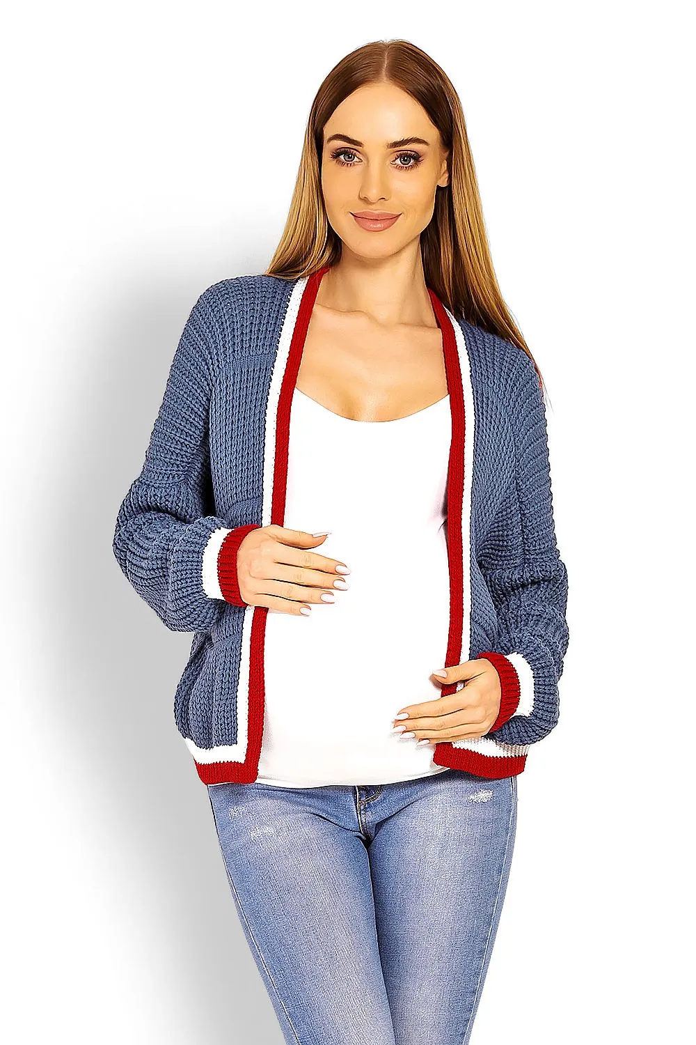 A stylish Pregnancy Cardigan  PeeKaBoo