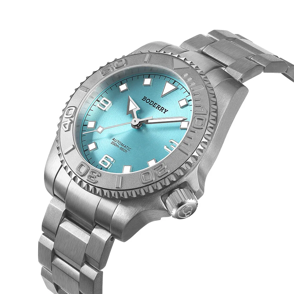 ADMIRAL 3-Hand No-Date - 200M Waterproof Titanium Automatic Diver Watch | Glacier Blue