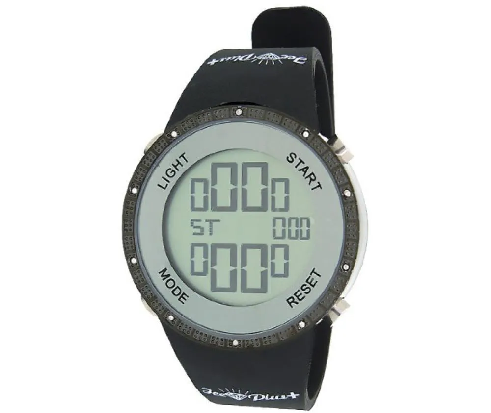 All Black Digital Diamond Watch Ice Plus