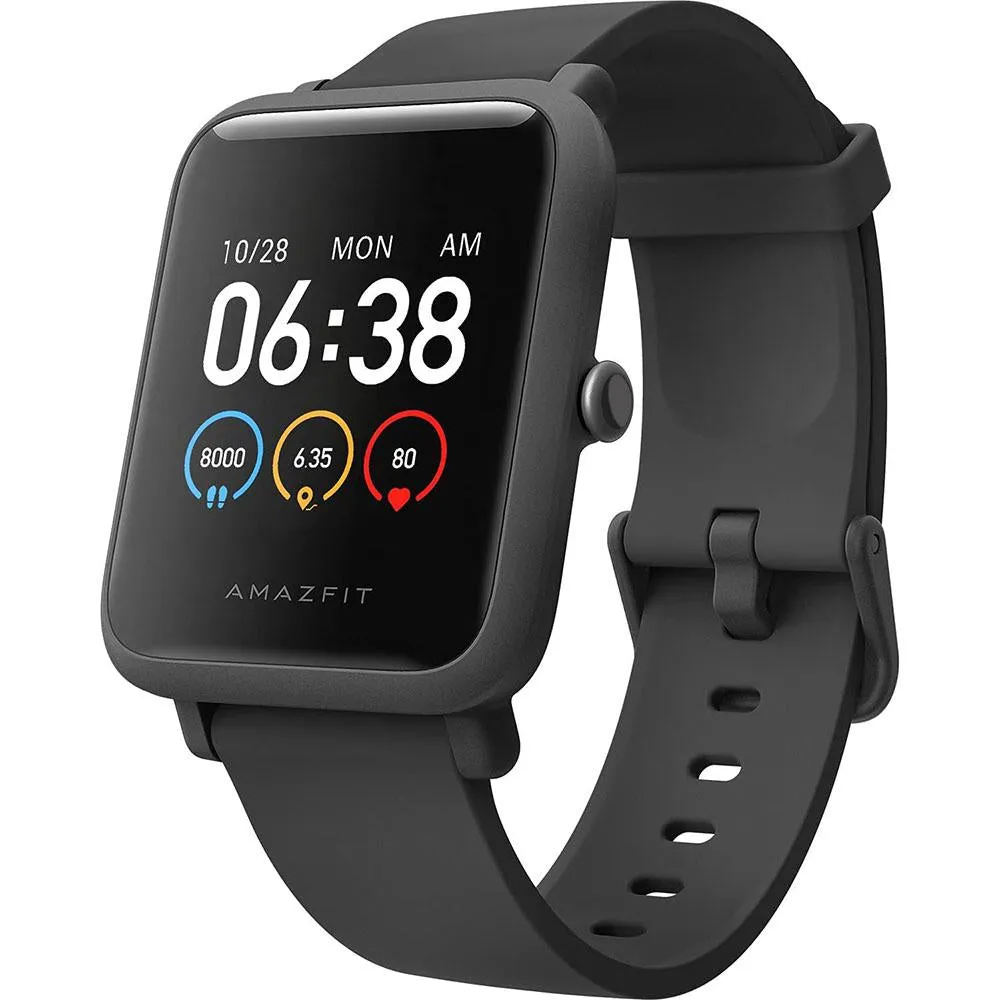 Amazfit Bip S Lite Smartwatch Fitness Watch (Charcoal Black) - Open Box