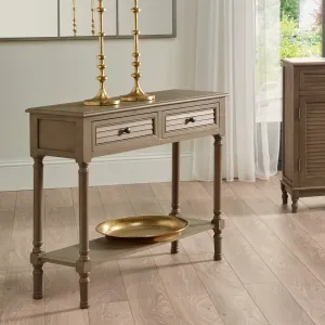 Ashwell Taupe Pine Wood Console Table