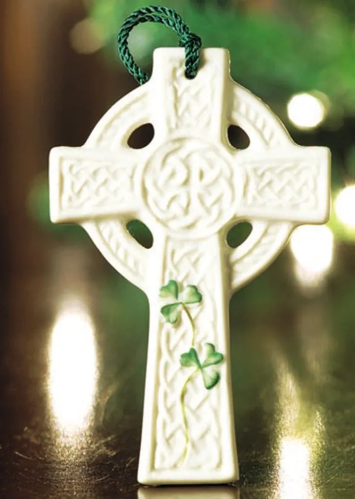 Belleek Classic St Kieran's Celtic Cross Ornament