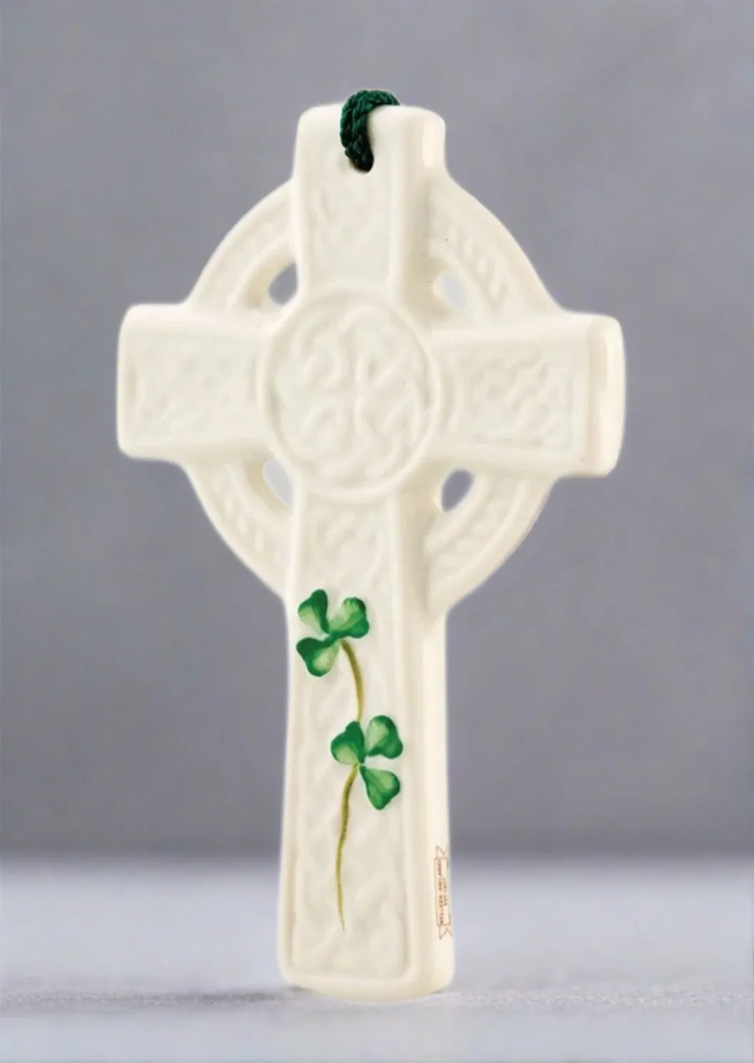 Belleek Classic St Kieran's Celtic Cross Ornament