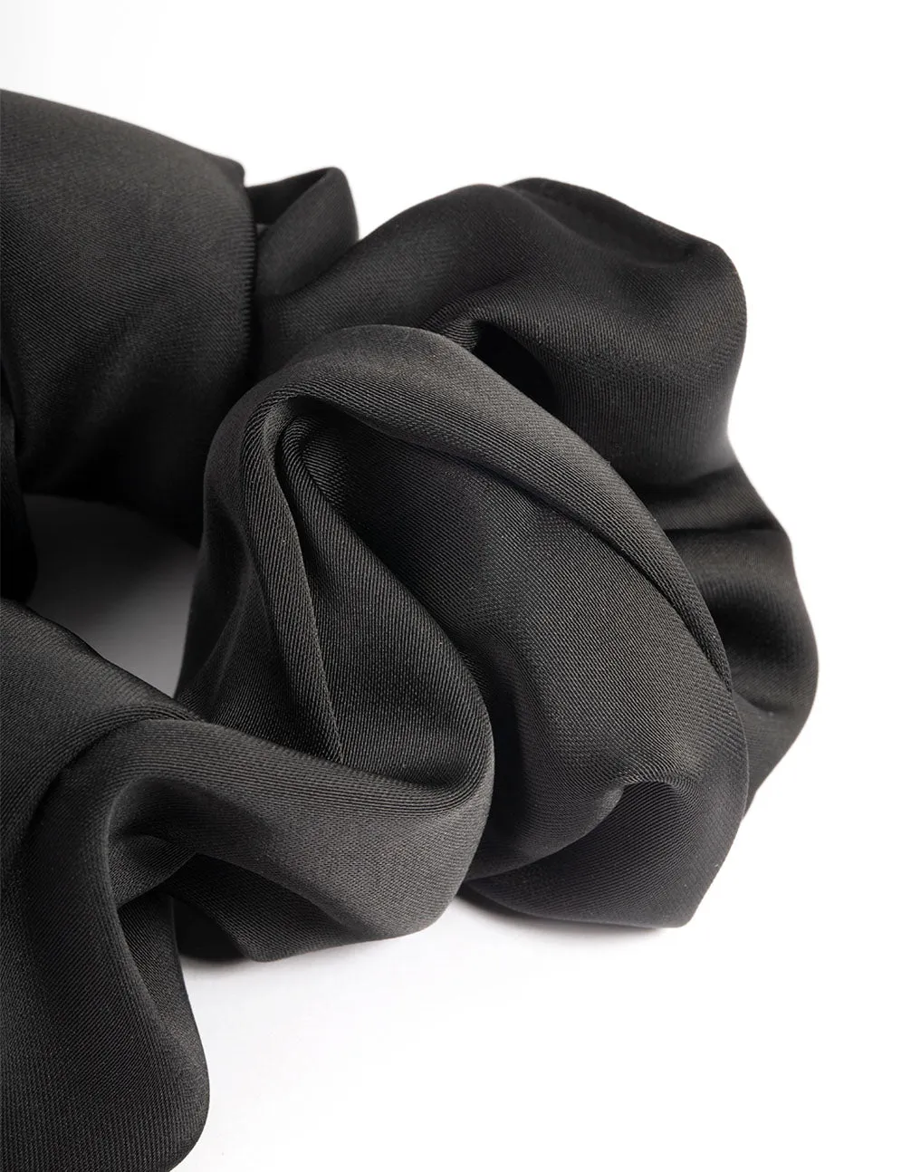 Black Fabric Classic Scrunchie