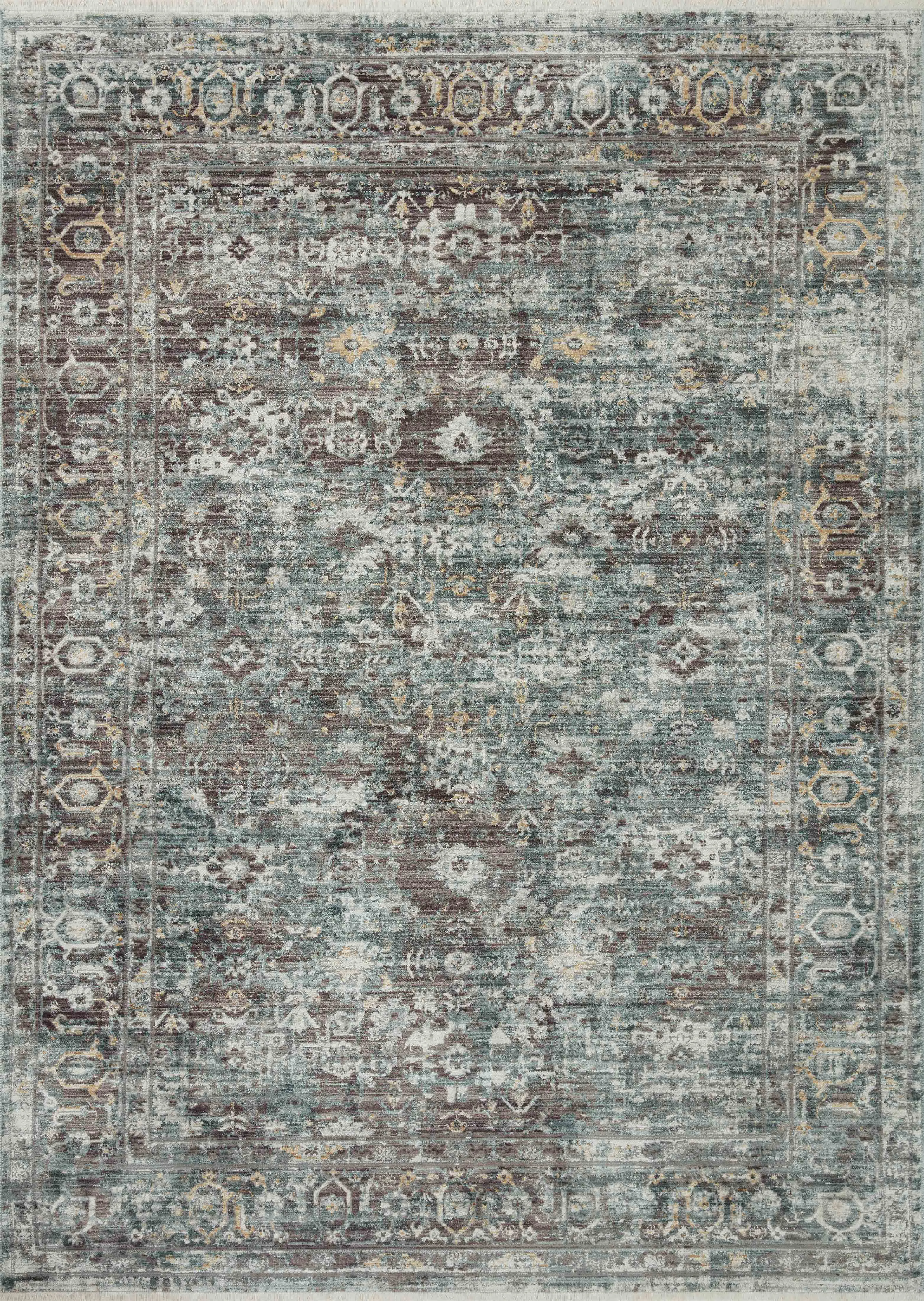 Bonney Rug in Slate & Teal