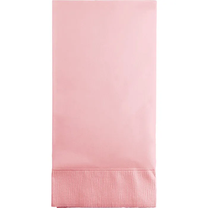 Bulk Classic Pink 3 Ply Guest Towels (192 per Case)