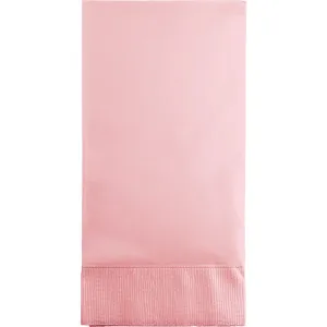 Bulk Classic Pink 3 Ply Guest Towels (192 per Case)