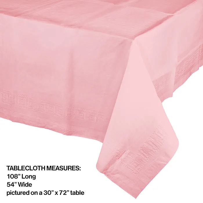 Bulk Classic Pink Paper Table Covers 54" x 108" (6 per Case)