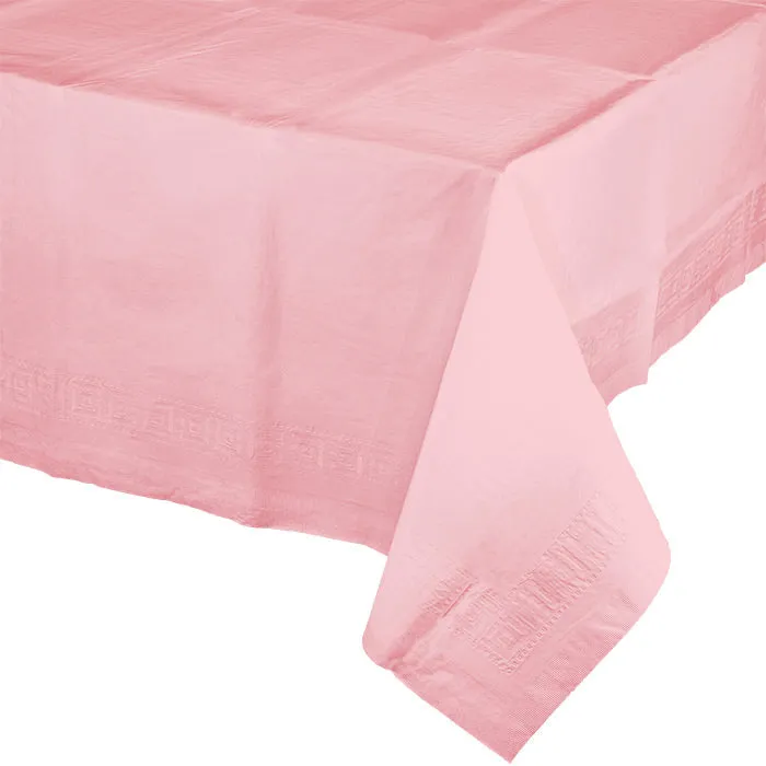 Bulk Classic Pink Paper Table Covers 54" x 108" (6 per Case)