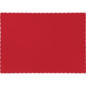 Bulk Classic Red Paper Placemats (600 per Case)