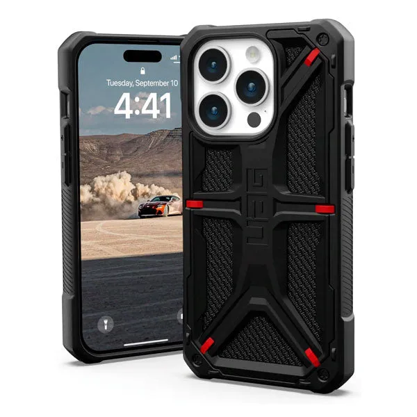 Case UAG Monarch for iPhone 15 Pro Max, Kevlar Black