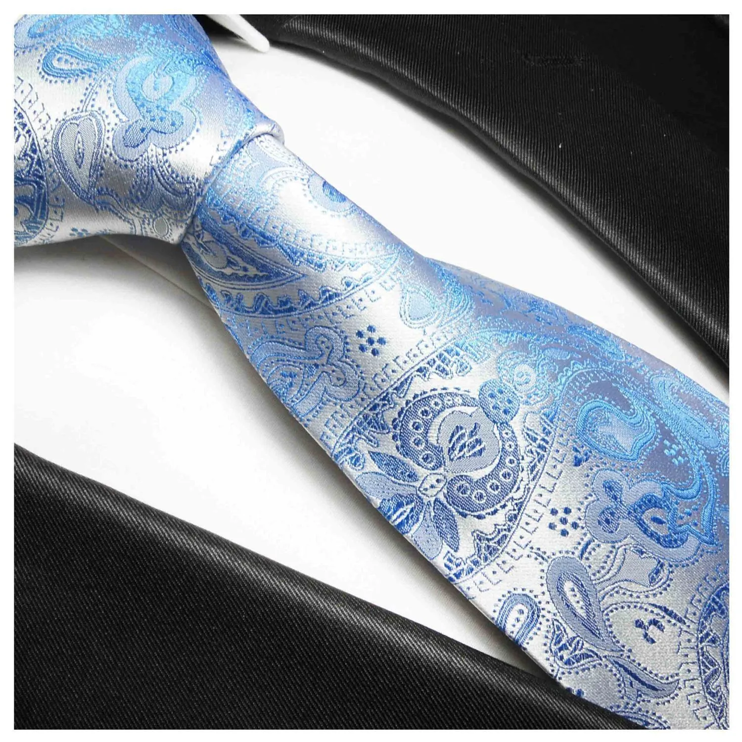 Classic Blue Paisley Silk Men's Slim Tie