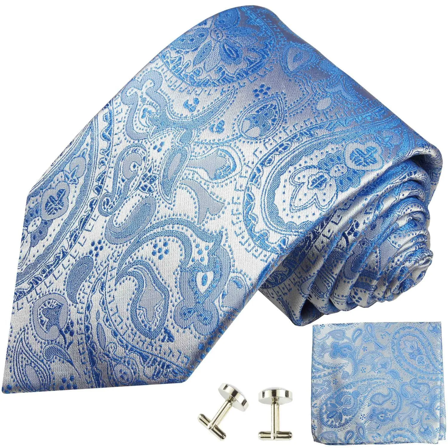 Classic Blue Paisley Silk Men's Slim Tie