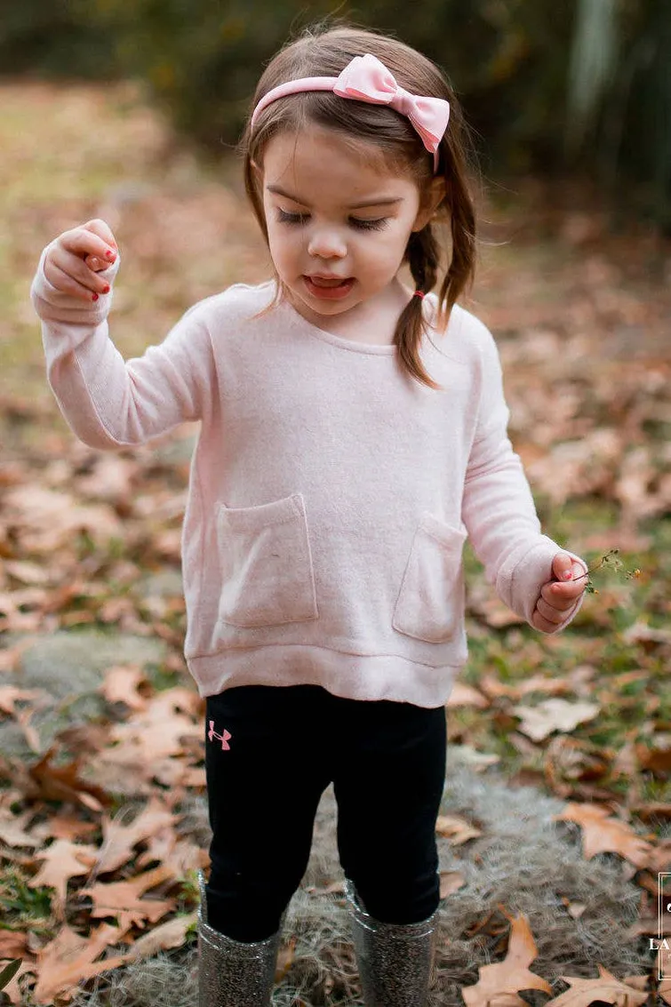 Classic Bow Girls Headband - Navy