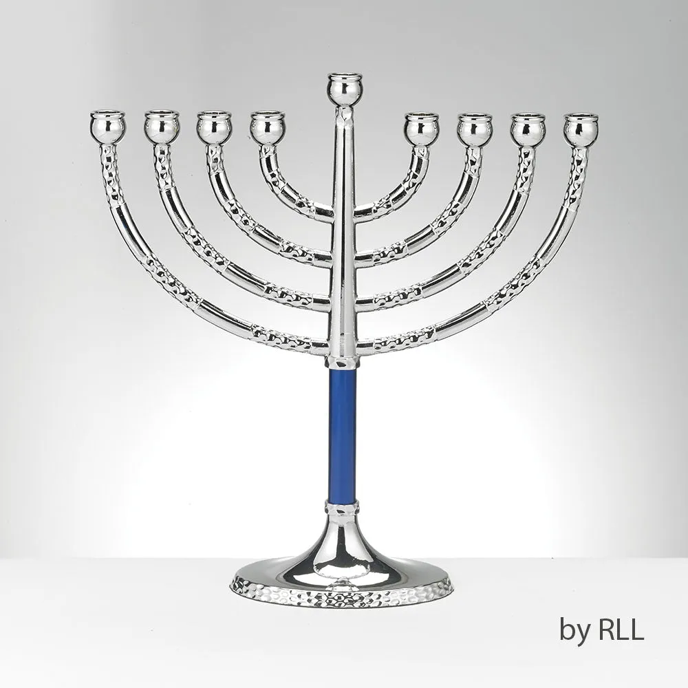 Classic Menorah Blue Accents