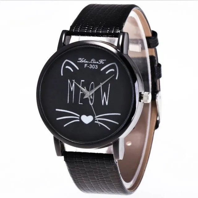 Cute Cat Pattern Watches for Women