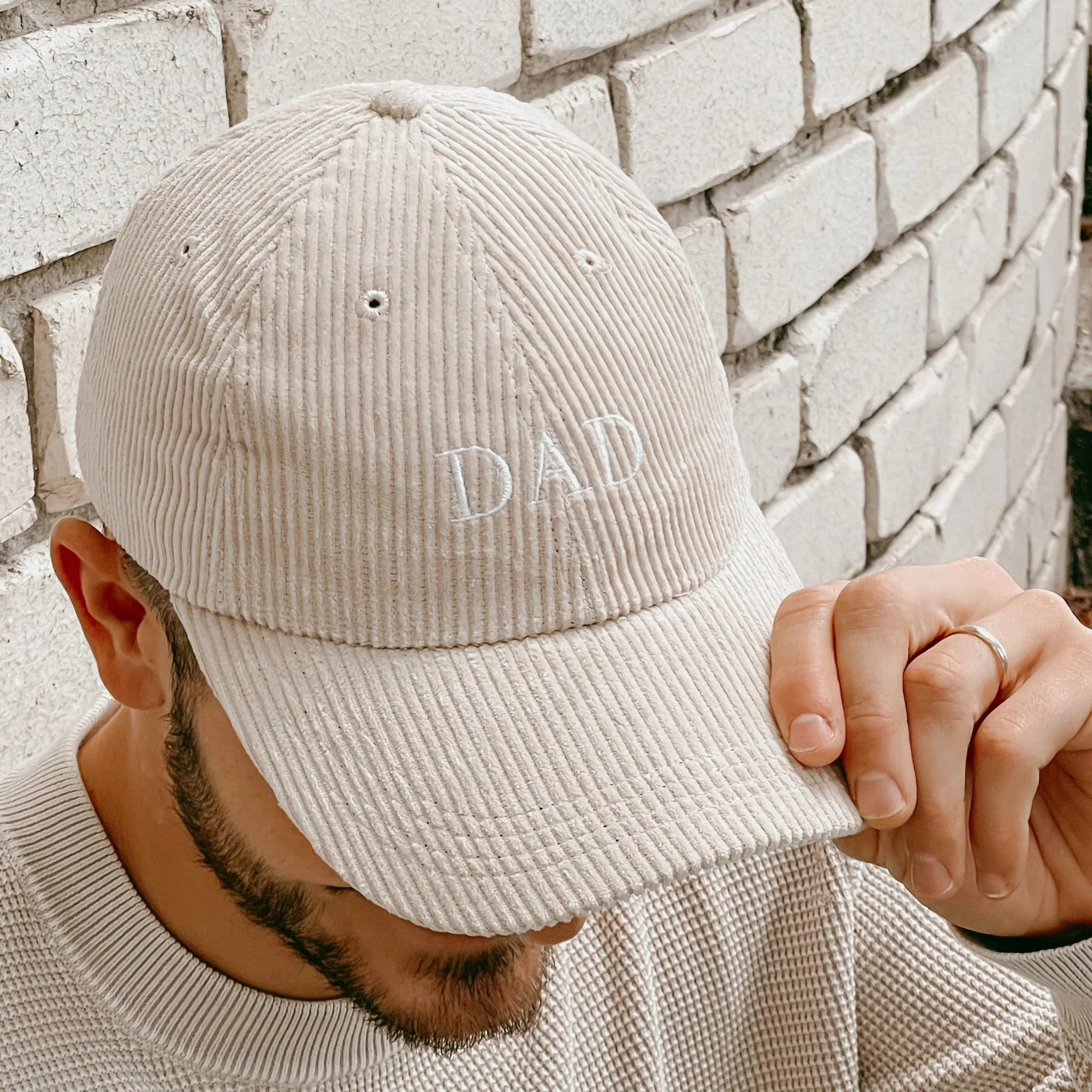 'Dad' Corduroy Curve Brim Cap