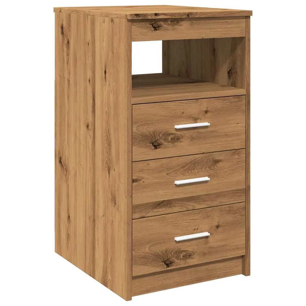 Drawer Cabinet Artisan Oak 40x50x76 cm Engineered Wood