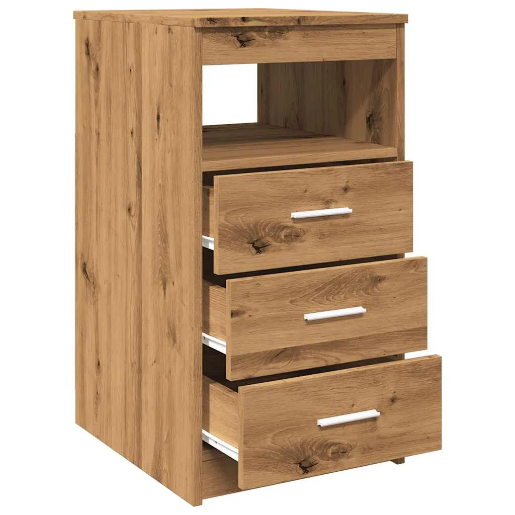 Drawer Cabinet Artisan Oak 40x50x76 cm Engineered Wood