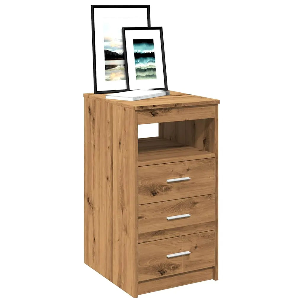 Drawer Cabinet Artisan Oak 40x50x76 cm Engineered Wood