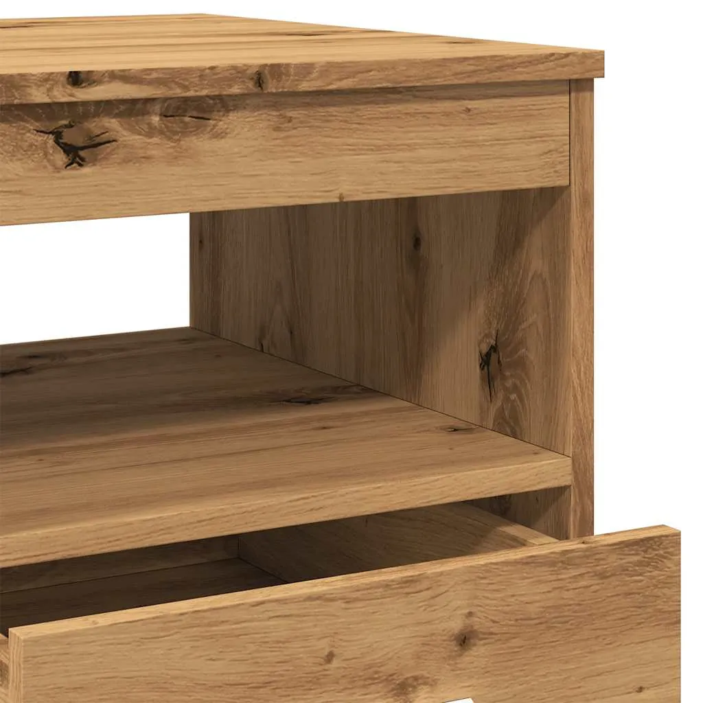 Drawer Cabinet Artisan Oak 40x50x76 cm Engineered Wood