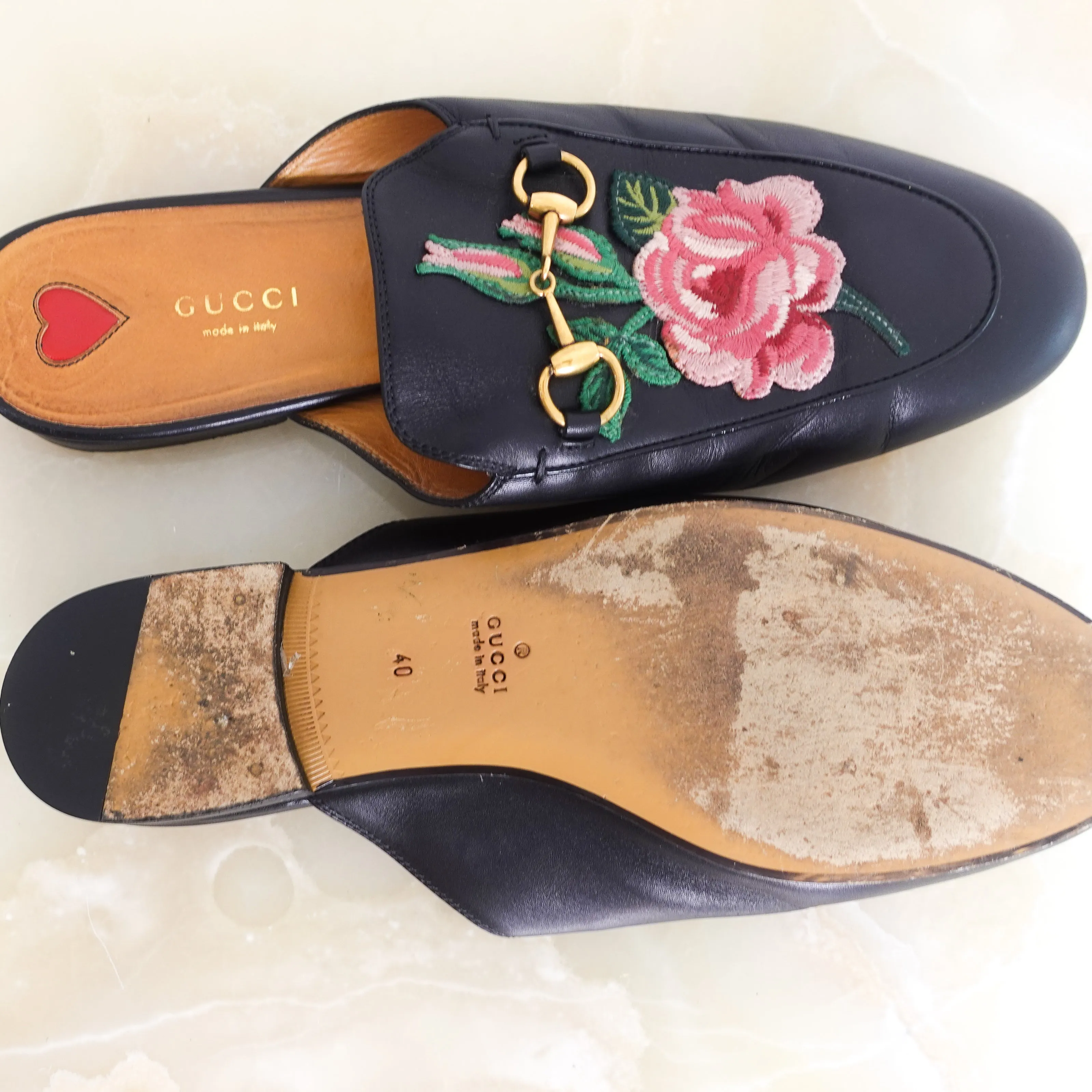 Embroidered prince town mules RRP £625