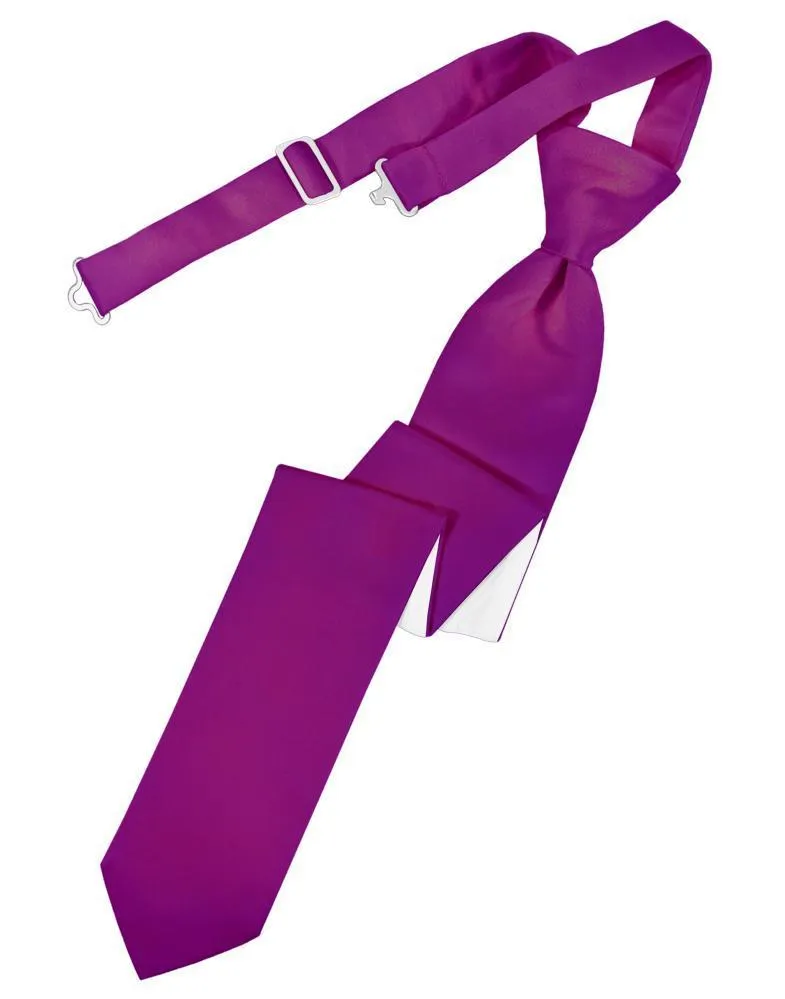 Fuchsia Luxury Satin Skinny Necktie