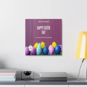 GADGETS WRAP Canvas Gallery Wrap Framed for Home Office Studio Living Room Decoration (10x10inch) - Happy Easter 24