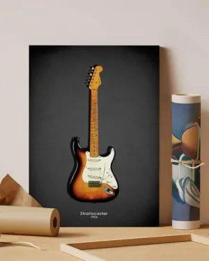 GADGETS WRAP Canvas Gallery Wrap Framed for Home Office Studio Living Room Decoration (11x14inch) - Fender Stratocaster 54