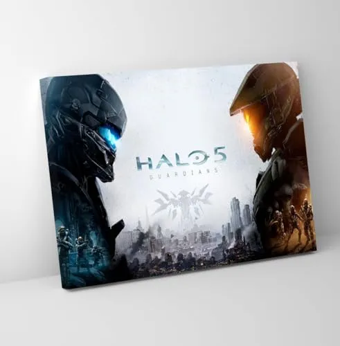 GADGETS WRAP Canvas Gallery Wrap Framed for Home Office Studio Living Room Decoration (11x9inch) - Halo 5 Guardians