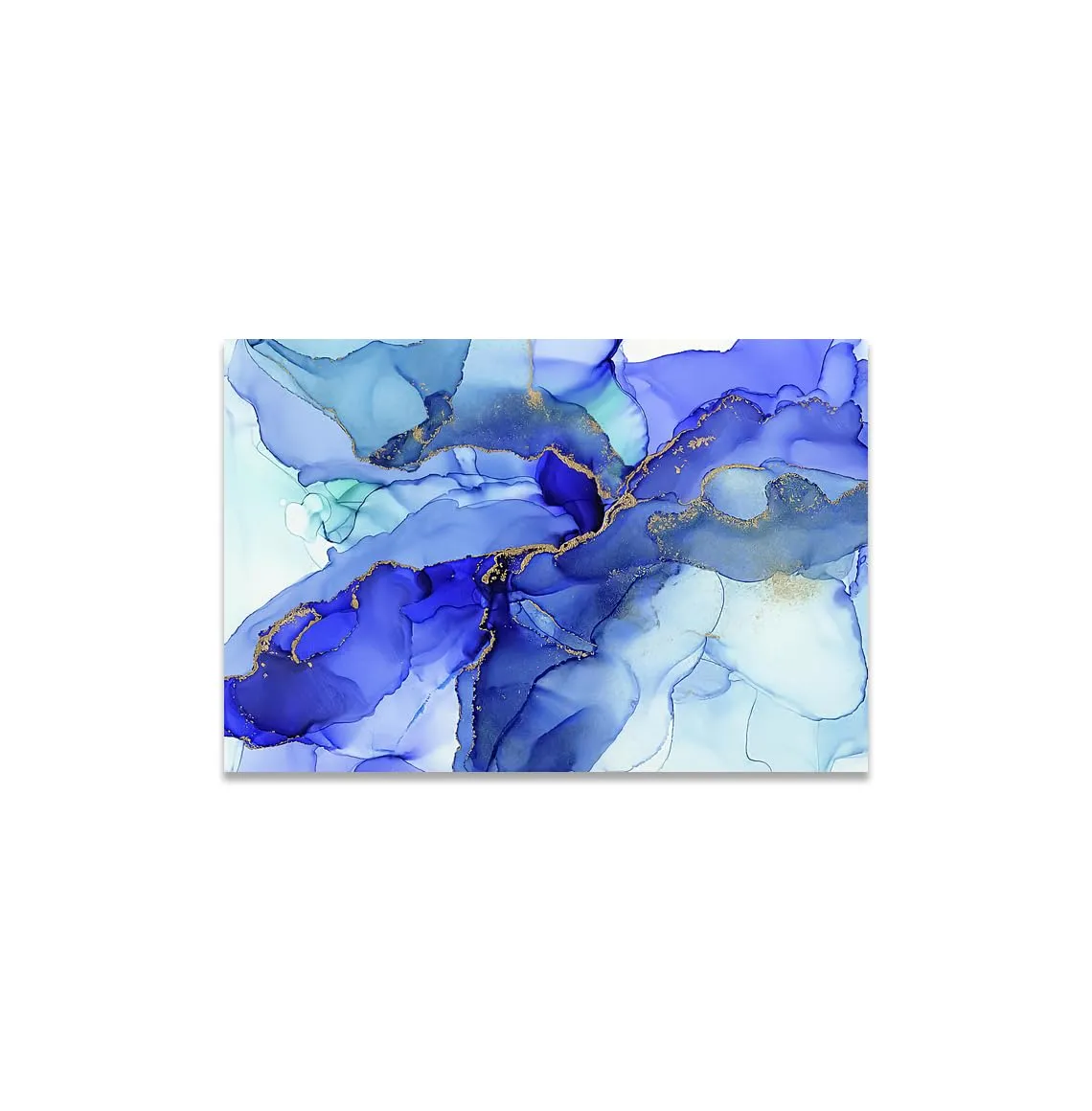 GADGETS WRAP Canvas Gallery Wrap Framed for Home Office Studio Living Room Decoration (14x11inch) - Abstract Floral Iris