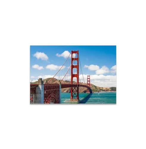 GADGETS WRAP Canvas Gallery Wrap Framed for Home Office Studio Living Room Decoration (14x11inch) - Golden Gate Bridge (5)