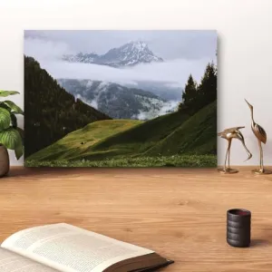 GADGETS WRAP Canvas Gallery Wrap Framed for Home Office Studio Living Room Decoration (14x11inch) - Grass Covered Hills