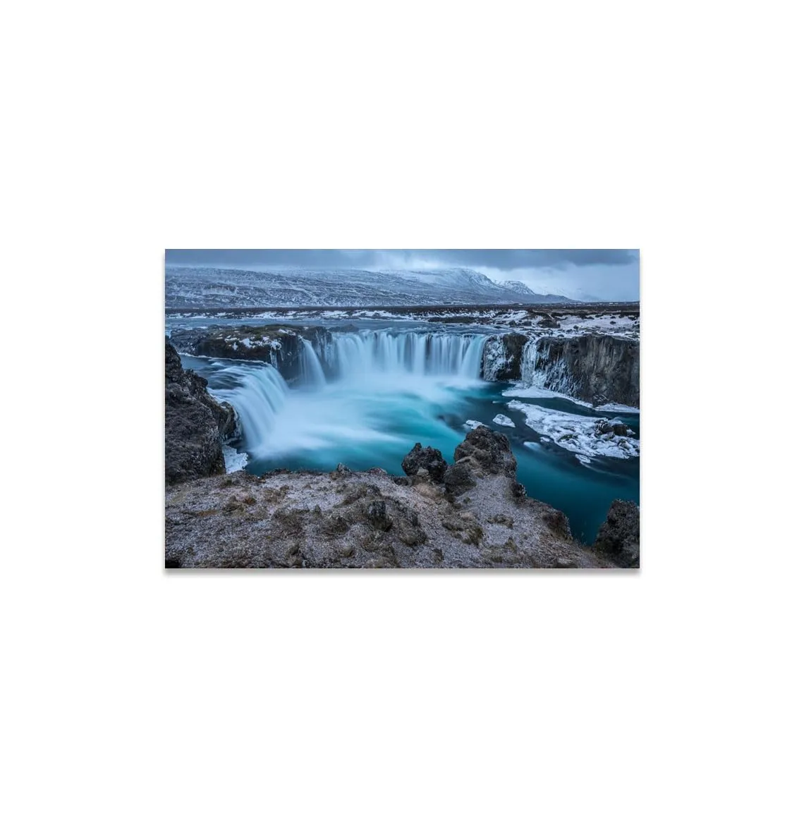 GADGETS WRAP Canvas Gallery Wrap Framed for Home Office Studio Living Room Decoration (14x11inch) - Huge Waterfall Scenery Photograph