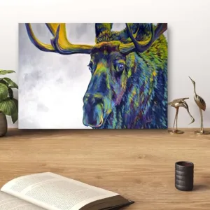 GADGETS WRAP Canvas Gallery Wrap Framed for Home Office Studio Living Room Decoration (14x11inch) - Moody Moose