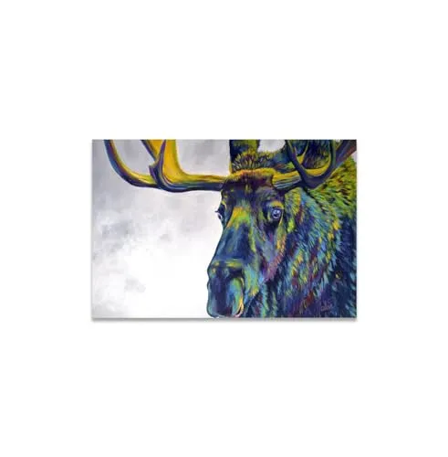 GADGETS WRAP Canvas Gallery Wrap Framed for Home Office Studio Living Room Decoration (14x11inch) - Moody Moose