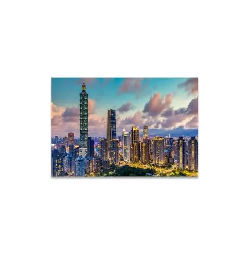 GADGETS WRAP Canvas Gallery Wrap Framed for Home Office Studio Living Room Decoration (14x11inch) - Taiwan City