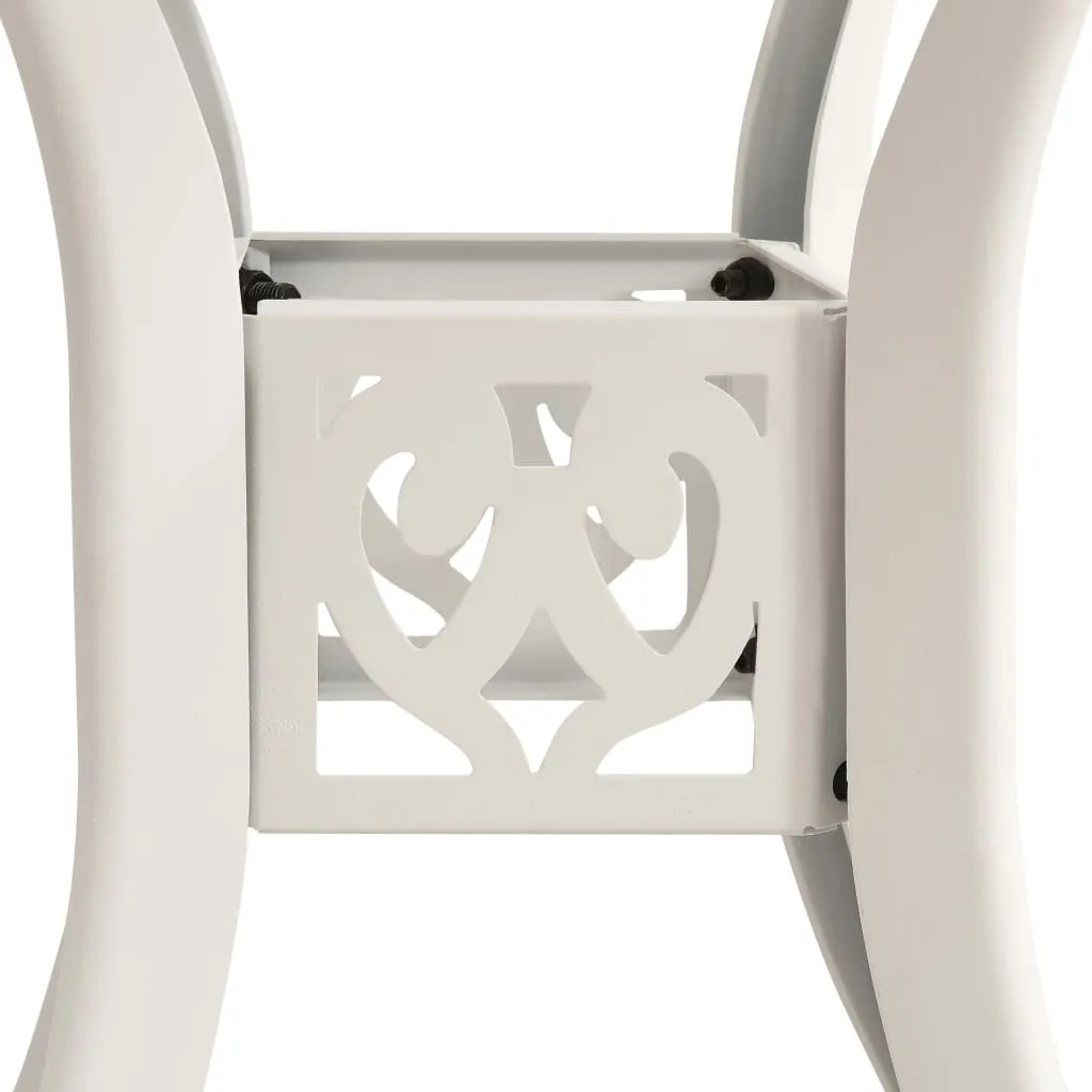 Garden Table White 78x78x72 cm Cast Aluminium