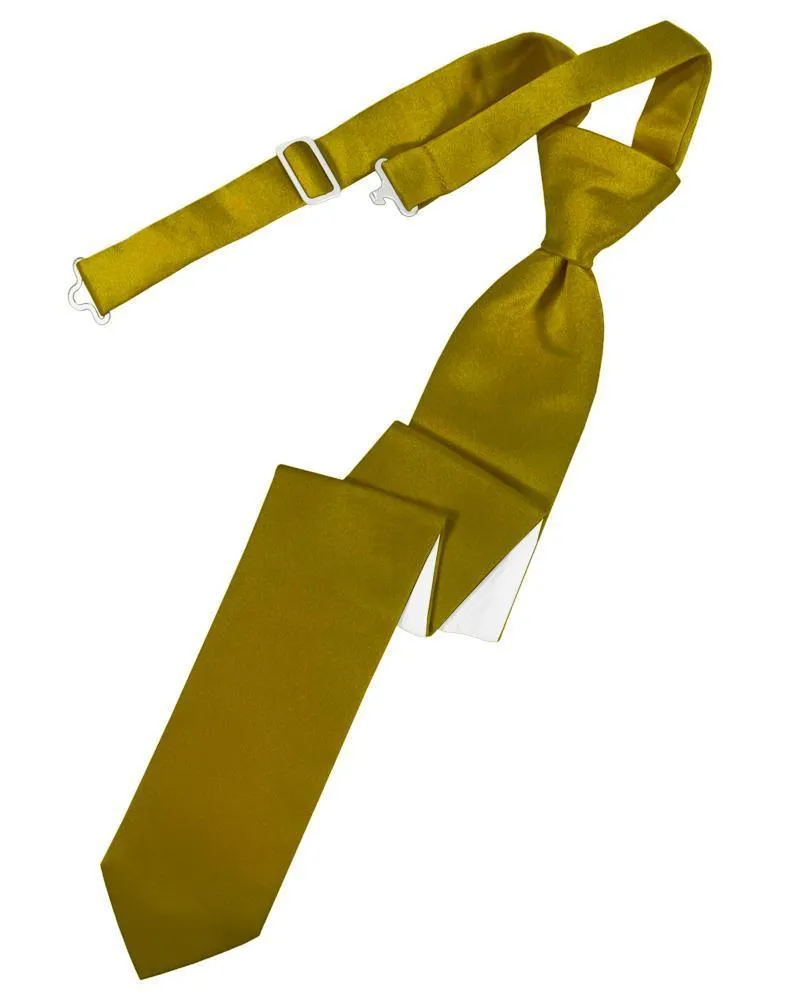 Gold Luxury Satin Skinny Necktie