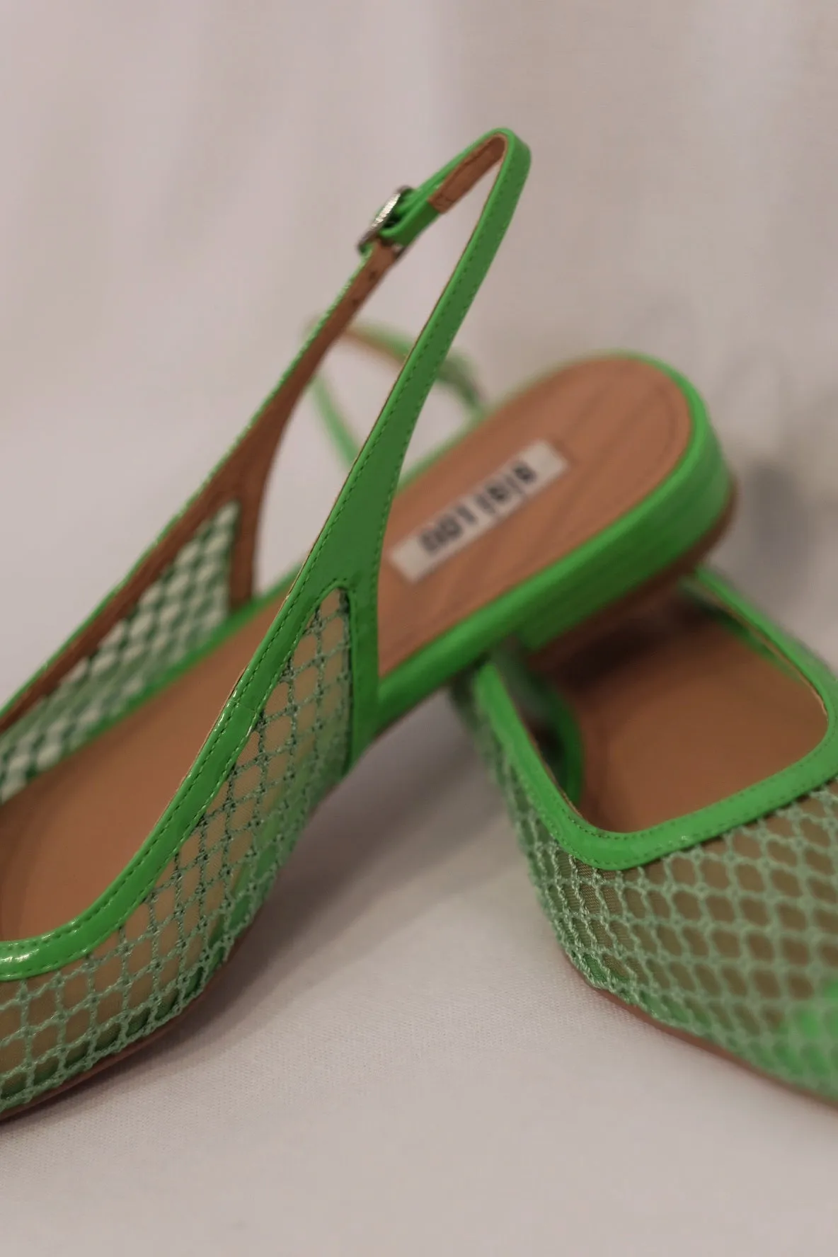 GREEN MESH FLATS - BIBI LOU