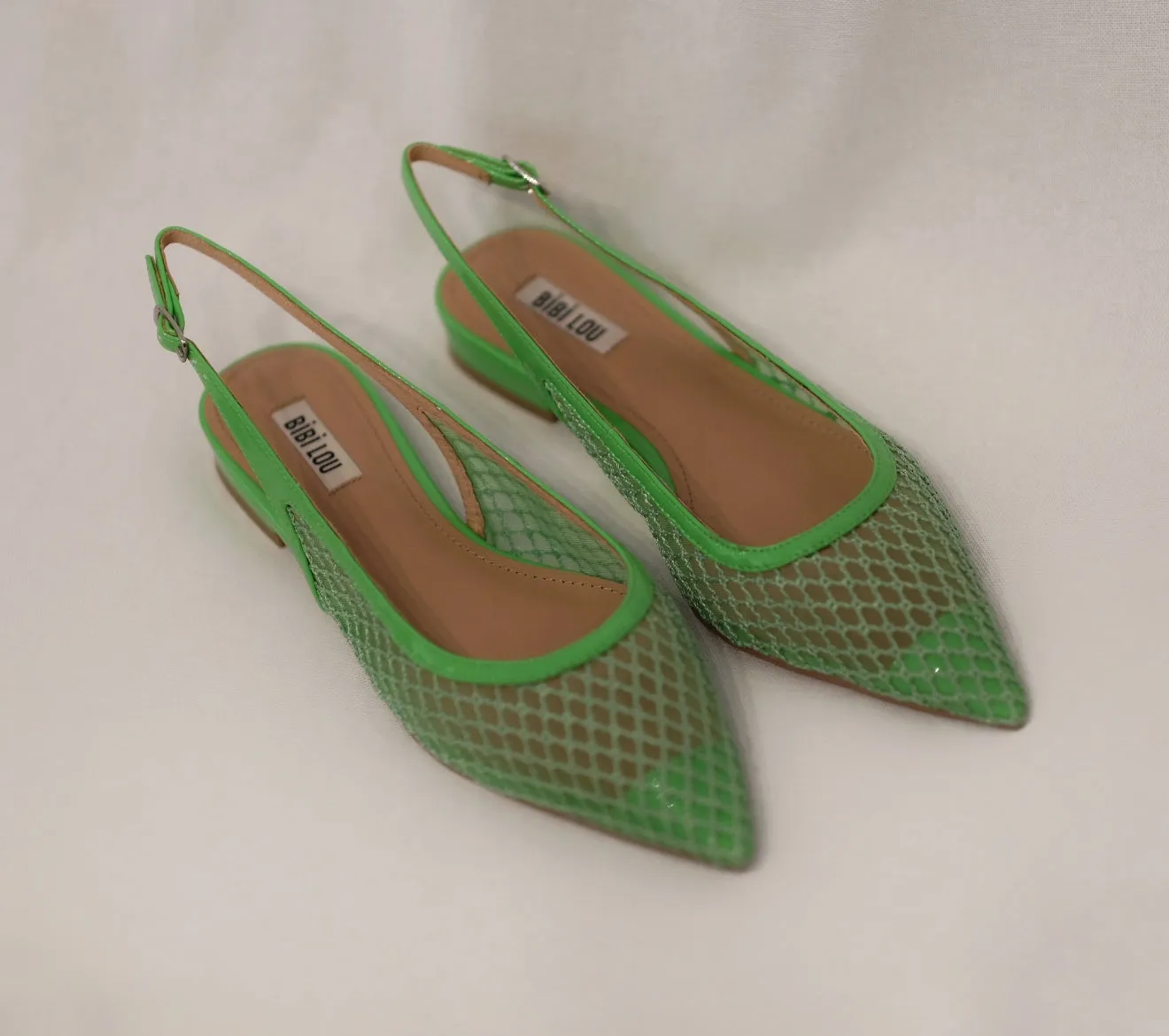 GREEN MESH FLATS - BIBI LOU