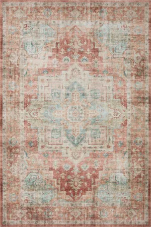 Heidi HEI-01 Terracotta/Aqua Rug