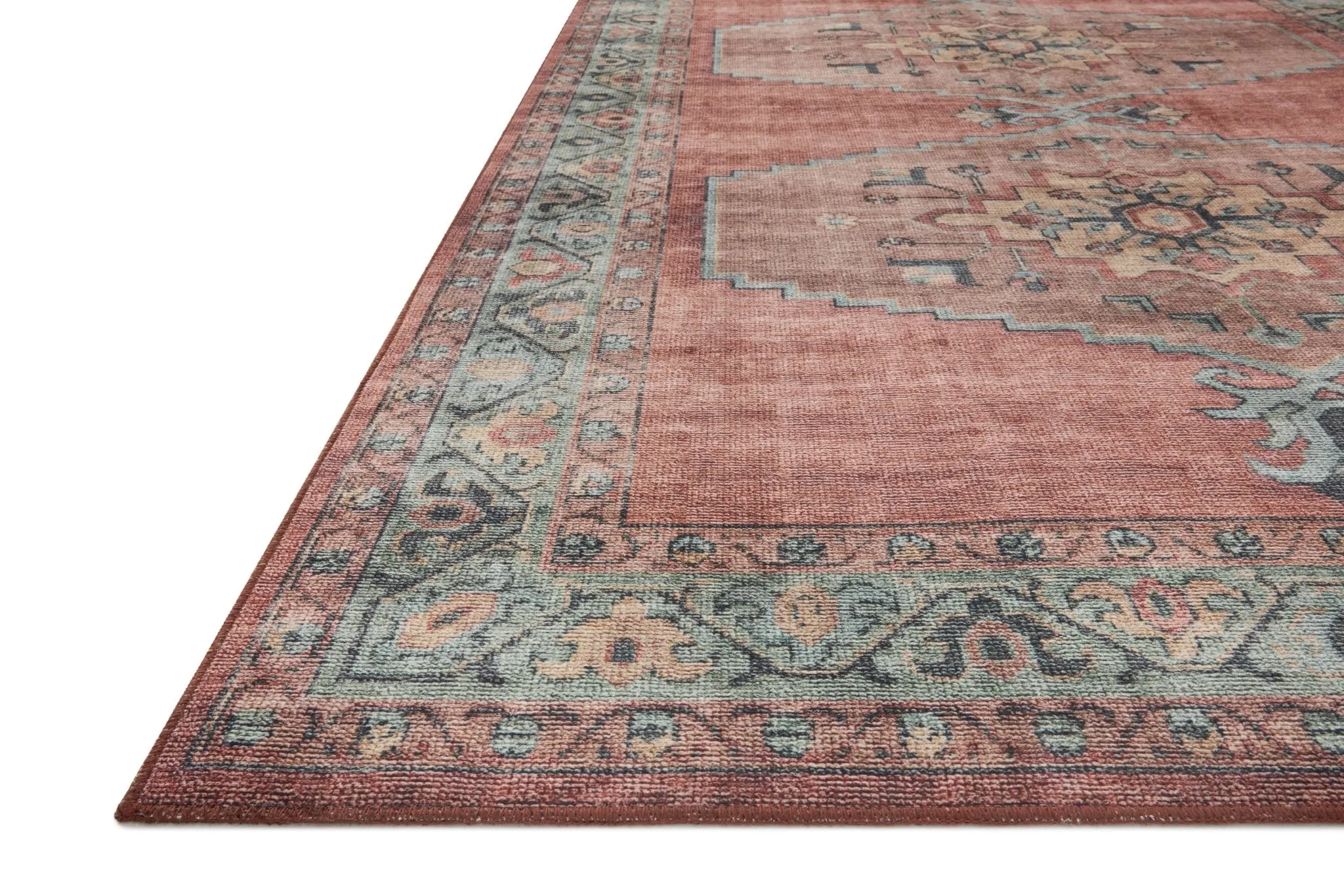 Heidi HEI-05 Spice/Aqua Rug