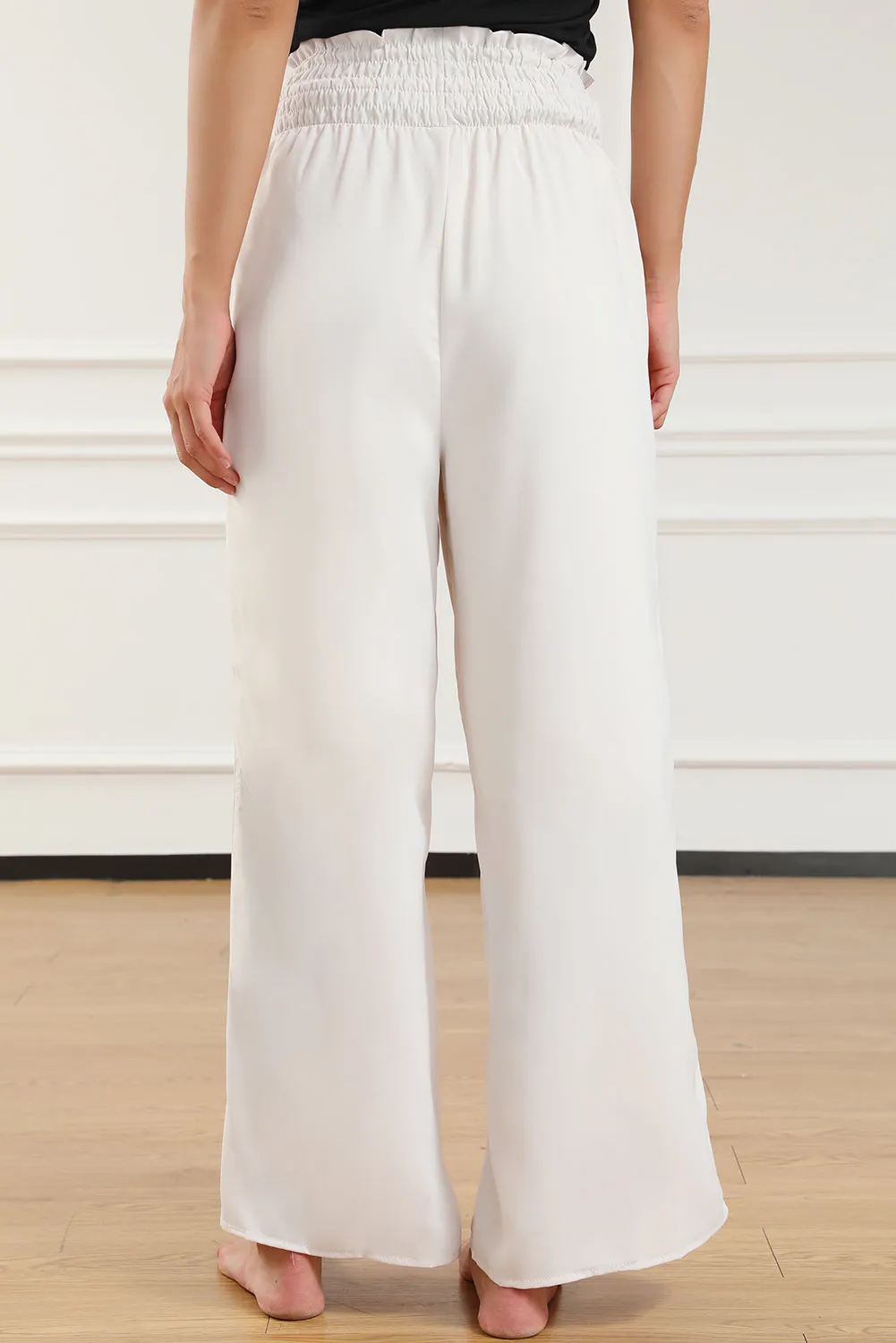 Kendra Smocked High Waist Wide Leg Pants