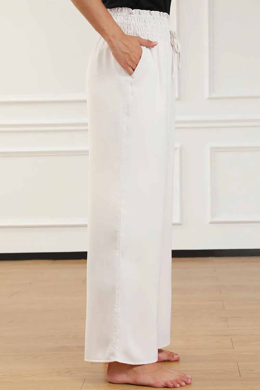 Kendra Smocked High Waist Wide Leg Pants