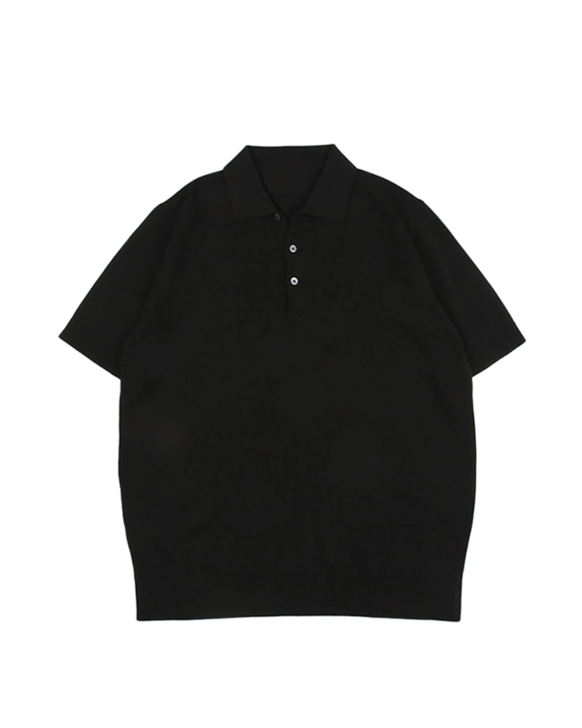 Knit Collared Buttoned Polo