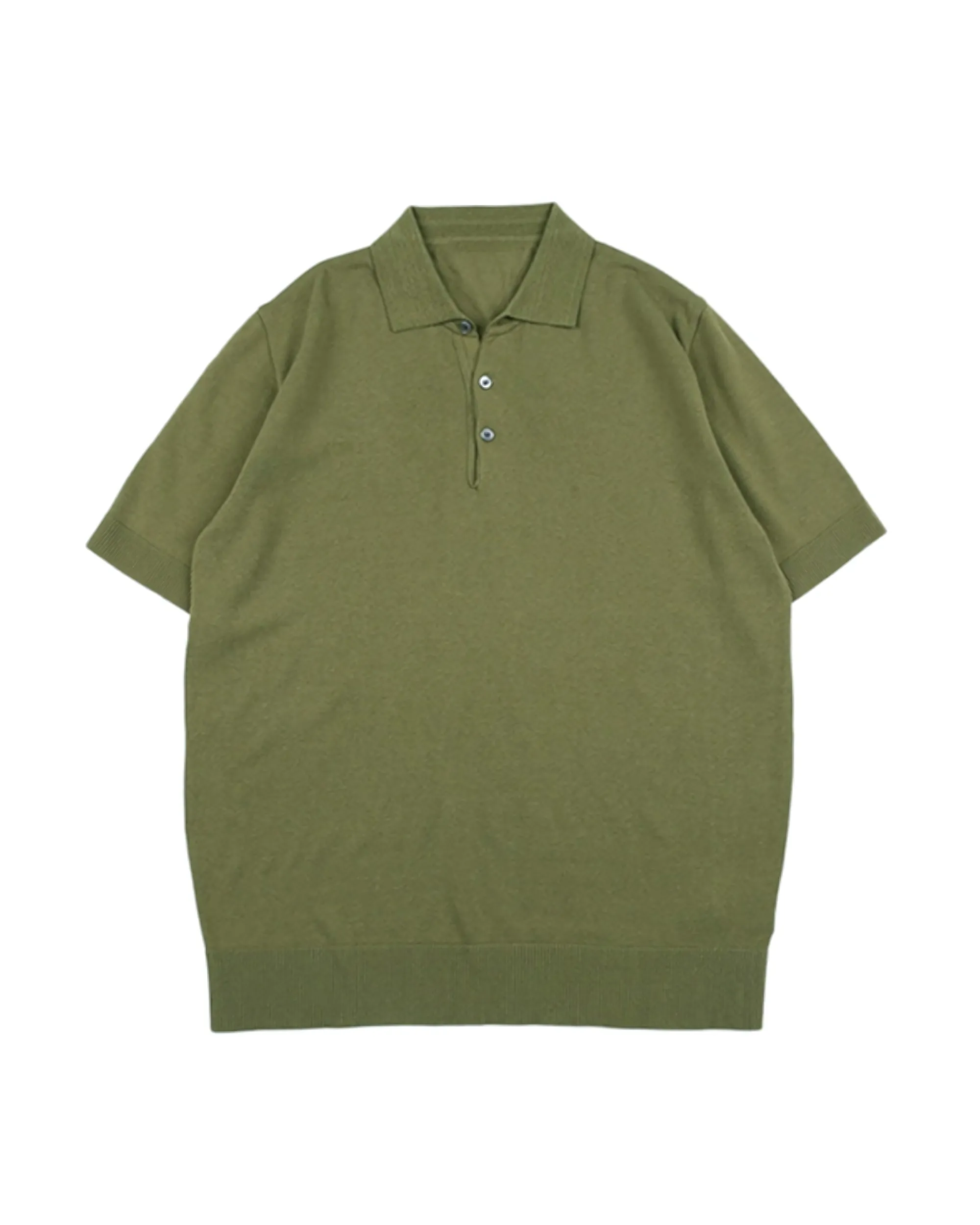 Knit Collared Buttoned Polo