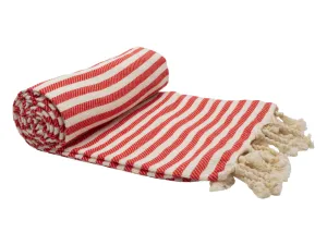 Luxurious Turkish Cotton Beach Towel (100x180cm) - Cherry