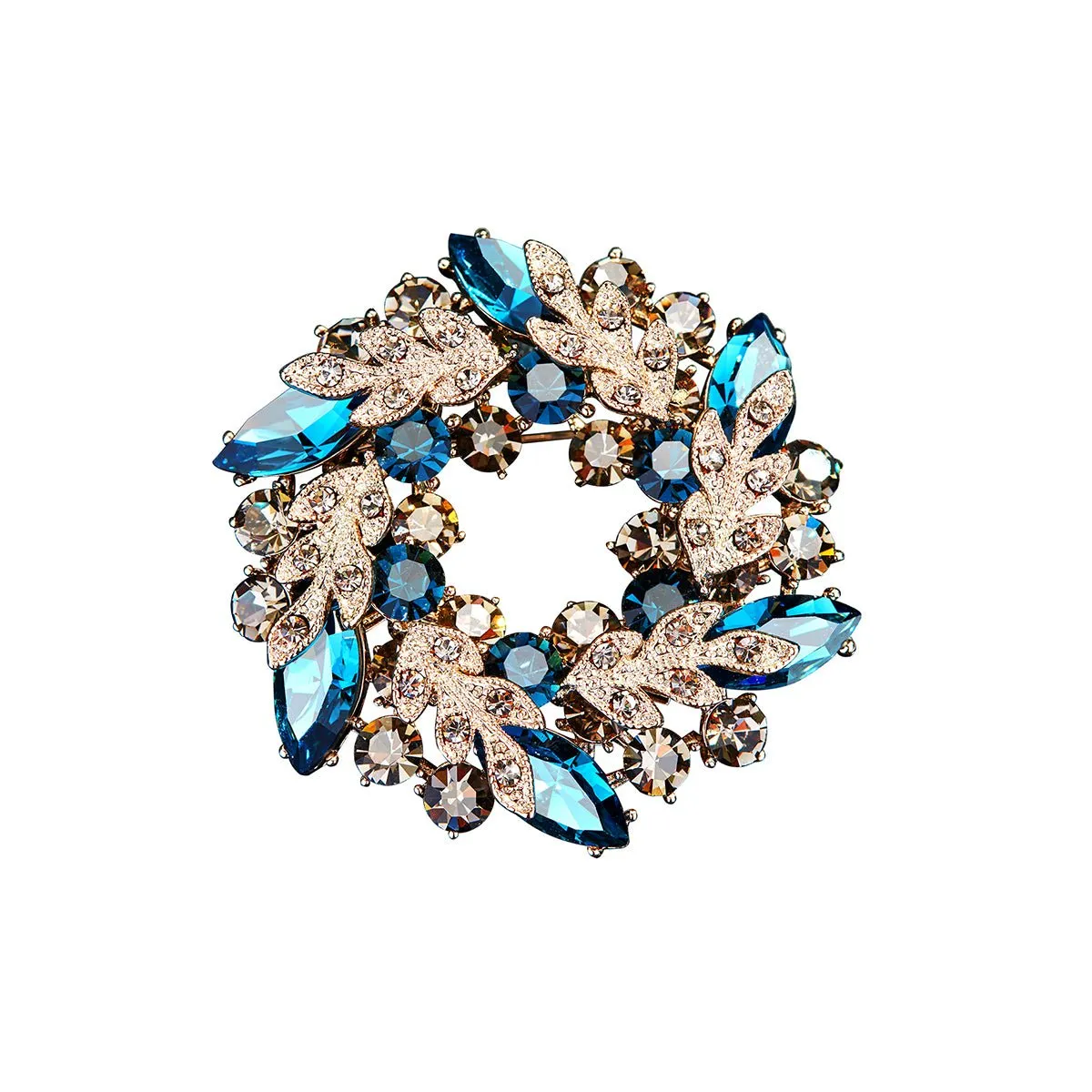 Luxury Garland Blue Brooch